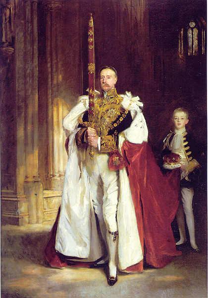 John Singer Sargent Portrait of Charles Vane-Tempest-Stewart, 6th Marquess of Londonderry (1852-1915), carrying the Sword of State at the coronation of Edward VII of the oil painting image